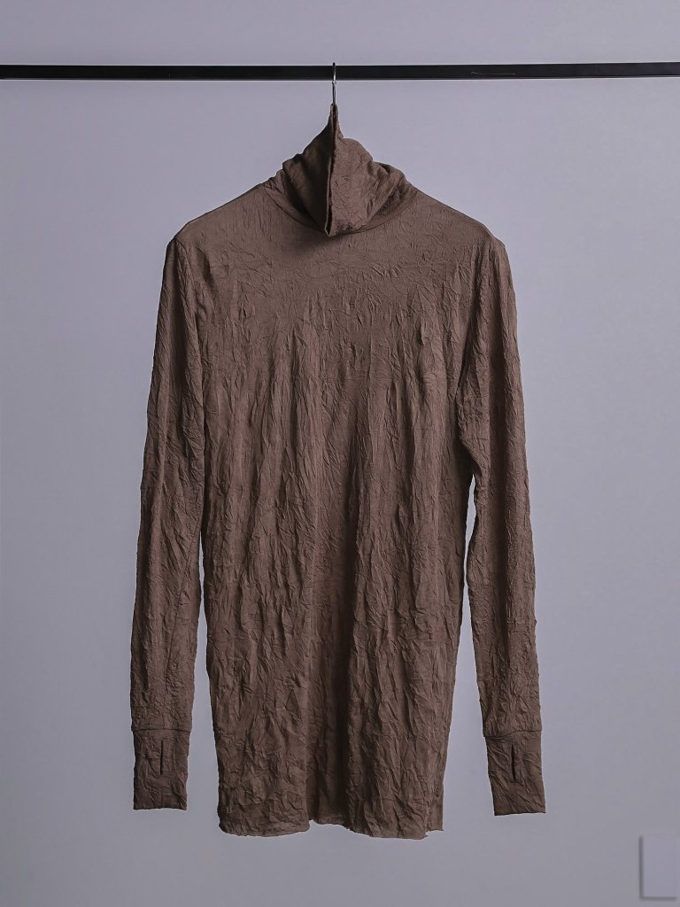 Craft Fabric Layered Turtle-neck L/S T-shirt [尾州コットン]【taupe
