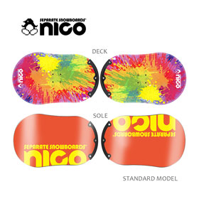セパレートスノーボード NICO ニコ スタンダード IRODORI 送料無料-[Snow5]