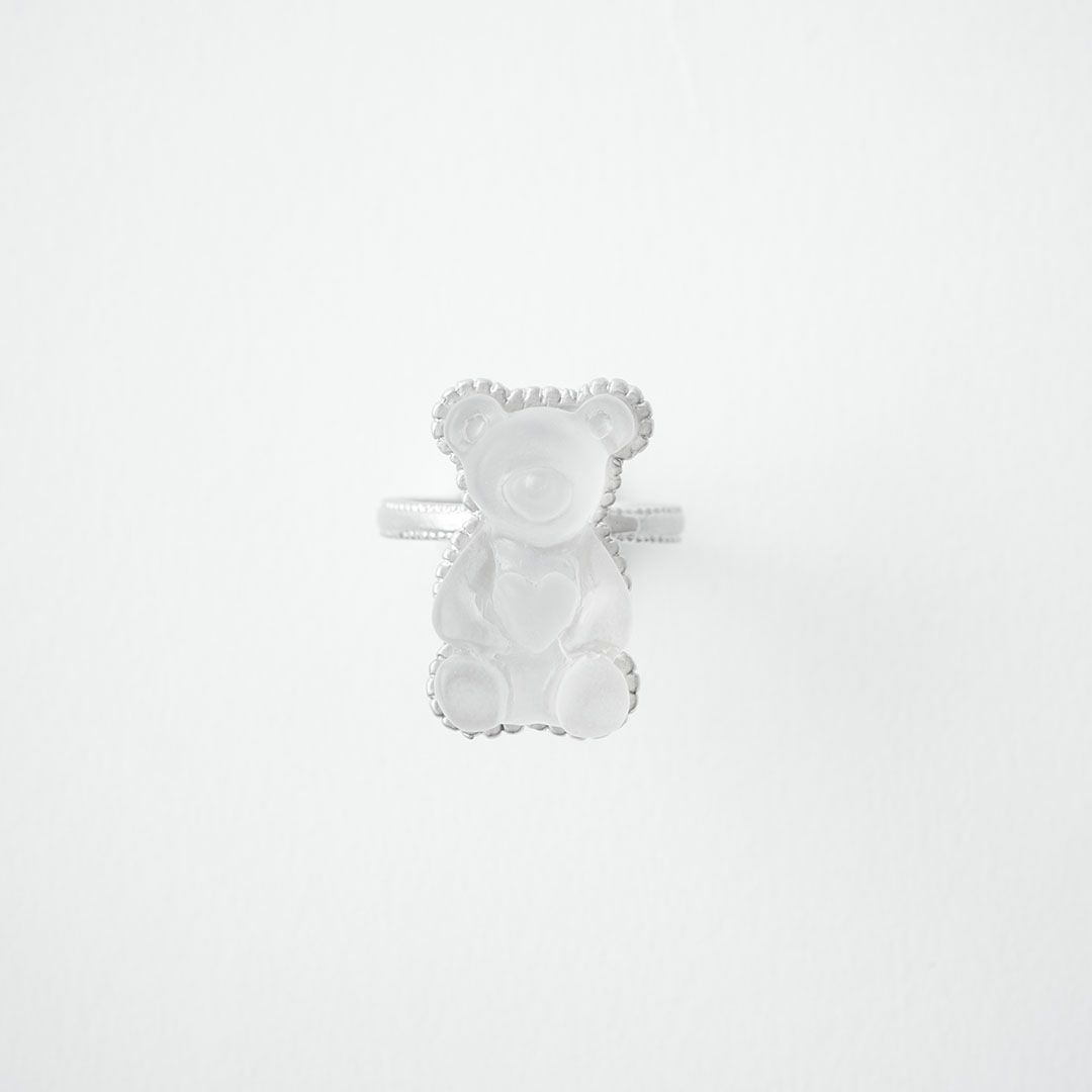 残り1点】テディーベア ハードグミ リング（シュガースノー） | Q-pot
