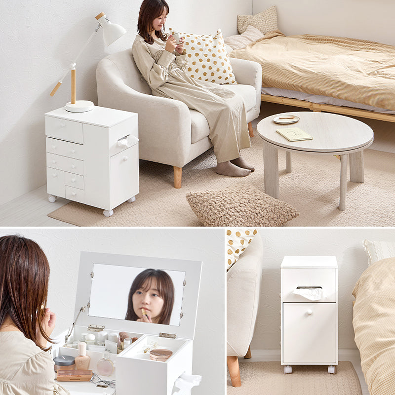 コスメワゴン キャスター付き [幅45] 半完成品 | おしゃれな家具