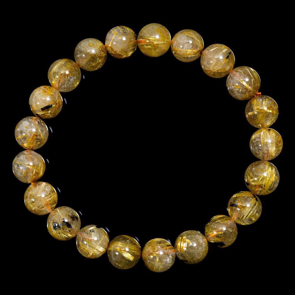 ルチルクォーツ 太陽放射 9.3mm 天然石 卸売 ブラジル産 高品質ルチル