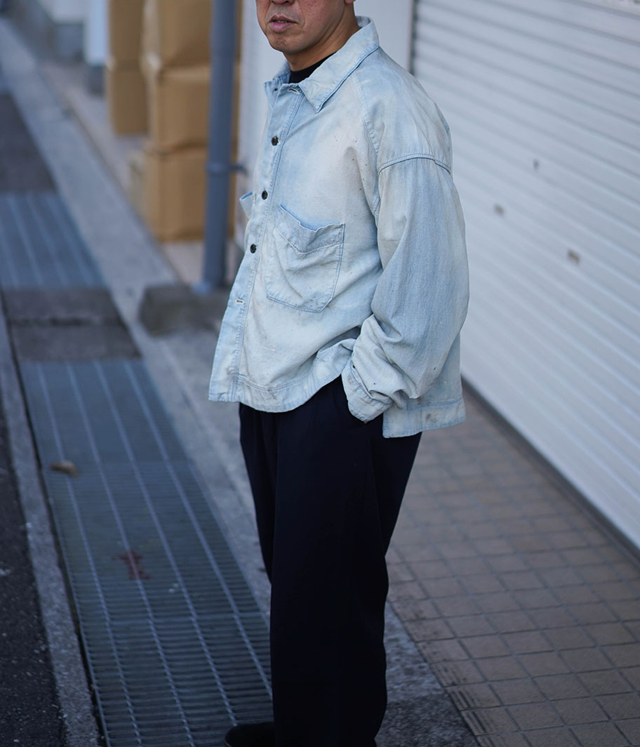 ANCELLM CHAMBRAY SHIRT JACKET [INDIGO] - Fresh Service NECESSARY