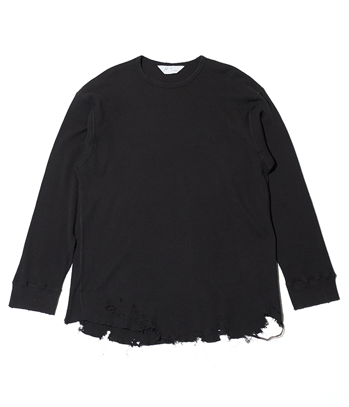 ANCELLM DAMAGE WAFFLE CREW LS [D.BROWN] - Fresh Service NECESSARY