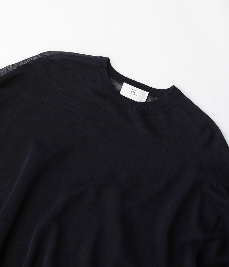 HERILL Ramie High gauge crewneck [NAVY] - Fresh Service NECESSARY