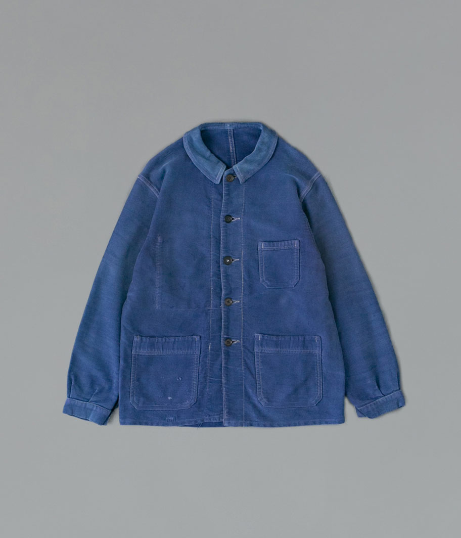 50's ブルーモールスキンフレンチワークジャケット - Fresh Service