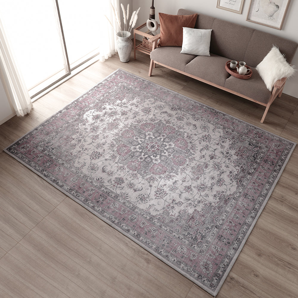 アンティーク調 絨毯風 ラグ ホットカーペット対応/アンティーク柄の