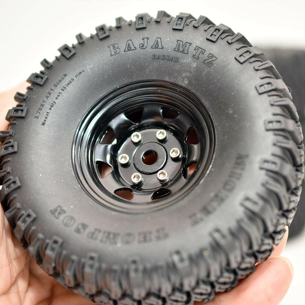 問屋ワールド】クローラーRC用1.55インチスチール製ビードロック