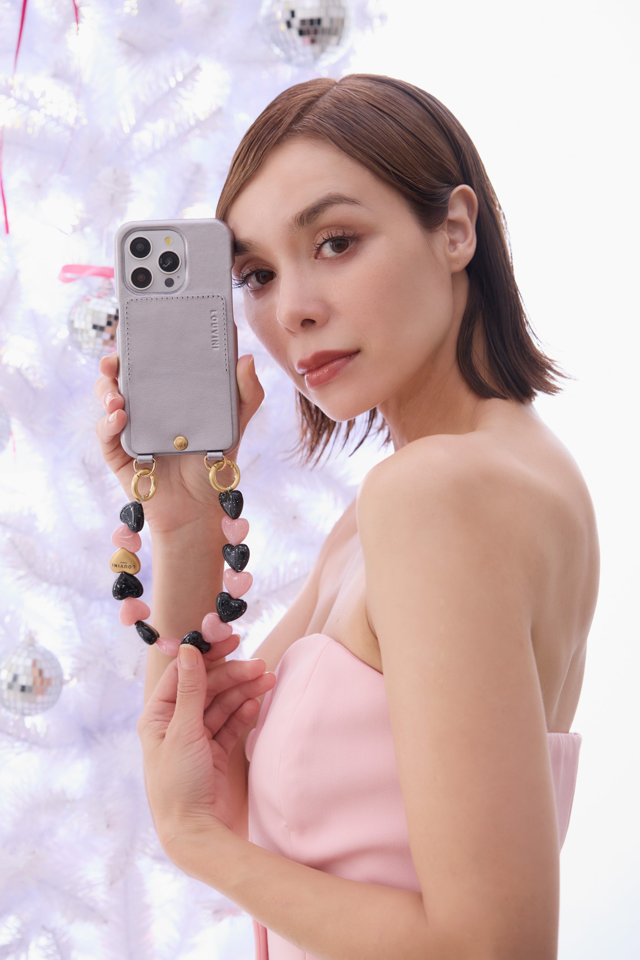 ハンドストラップ PETIT CUORE BLACK-PINK – R deco interiors