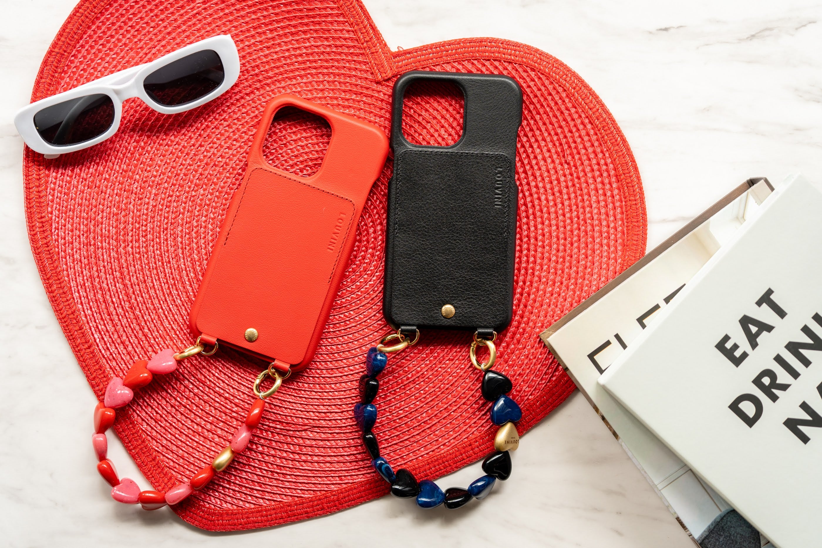 予約販売（3月上旬入荷予定）ハンドストラップ PETIT CUORE BLACK-NAVY