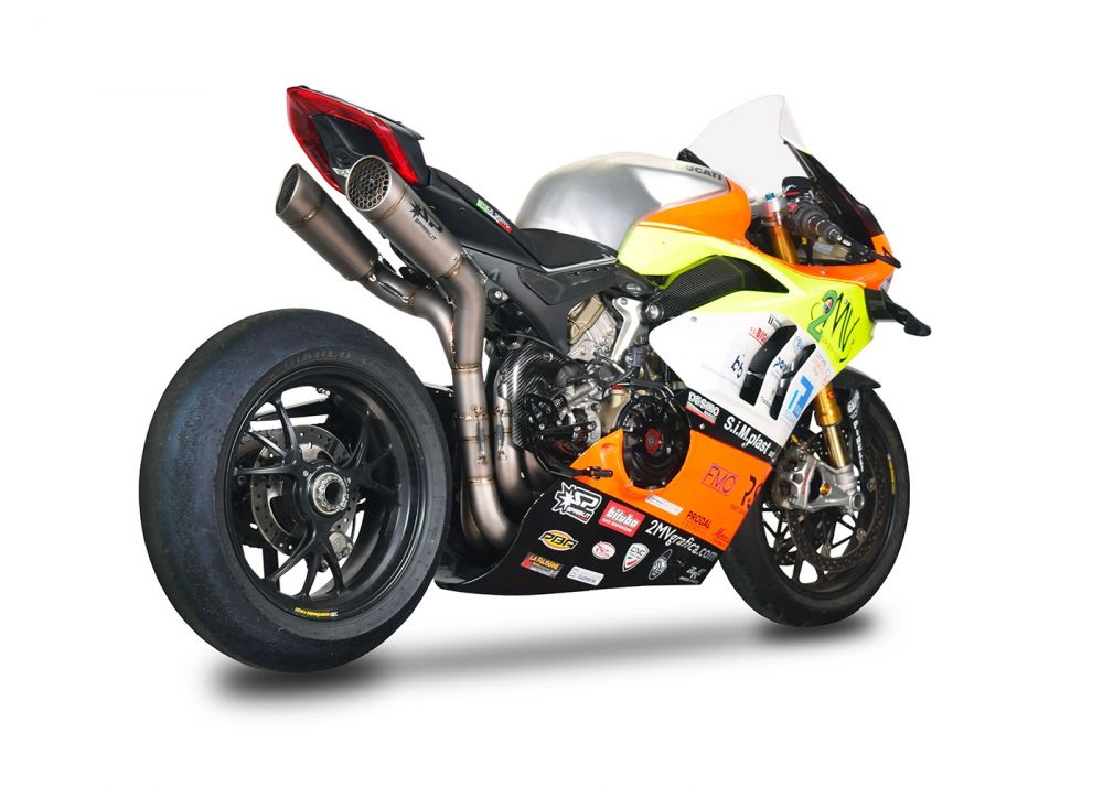 パーツ Ducati V4S - Spark 3/4 Underseat Exhaust SPARK Ducati Panigale V4 Full Titanium Exhaust System 
