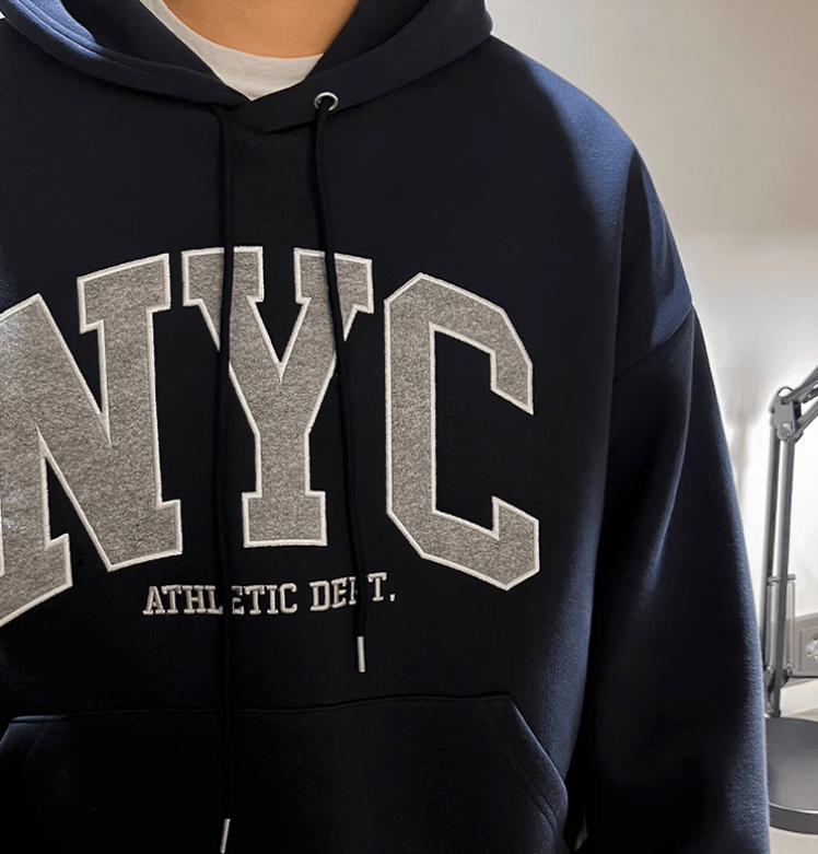 RT No. 10955 EMBROIDERED NYC PULLOVER HOODIE – REALTAKAI