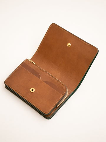 forme Short Wallet (Cordovan Black×Brown) – RECTOHALL