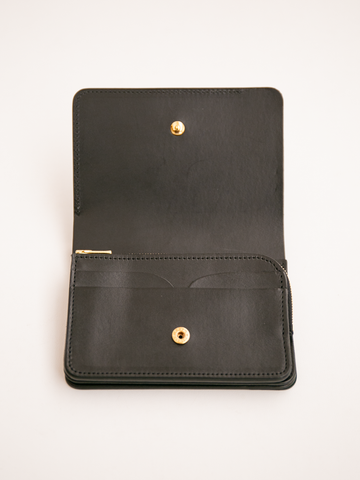 forme Short Wallet (Cordovan Black×Black) – RECTOHALL