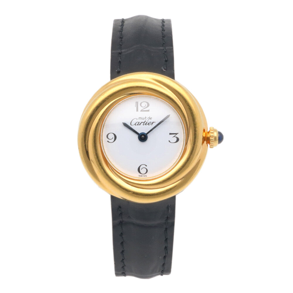 CARTIER Must Vermeil Trinity Watch GP 2735 Quartz Ladies 1 Year