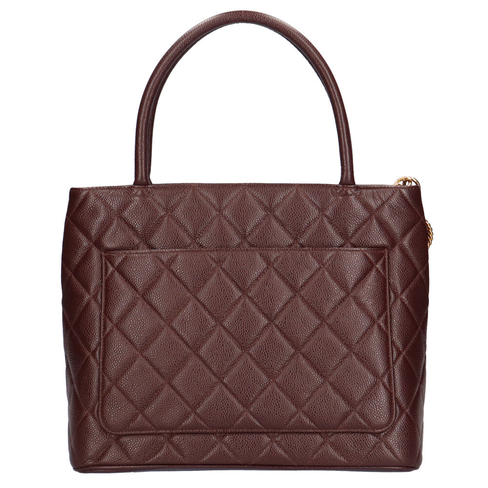 シャネル CHANEL 復刻トート トートバッグ キャビアスキン ブラウン