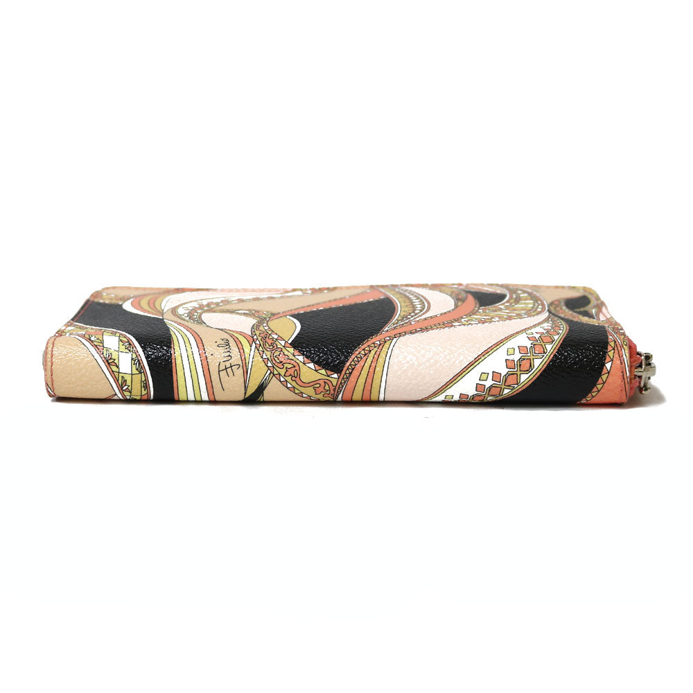 中古】 エミリオ・プッチ Emilio Pucci 長財布 PVC レザー ピンク