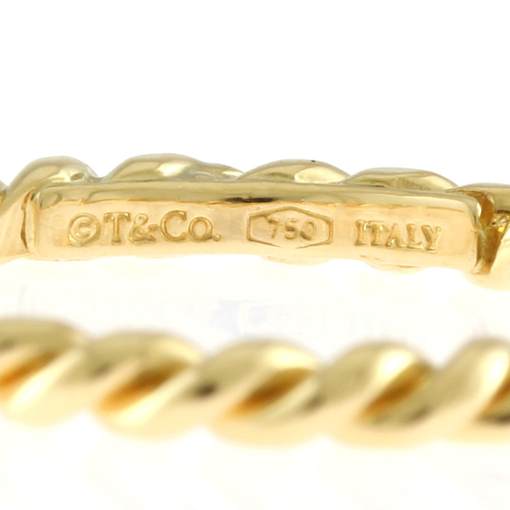 TIFFANY&Co. ティファニー ナローツイスト リング 指輪 10号 18金 K18