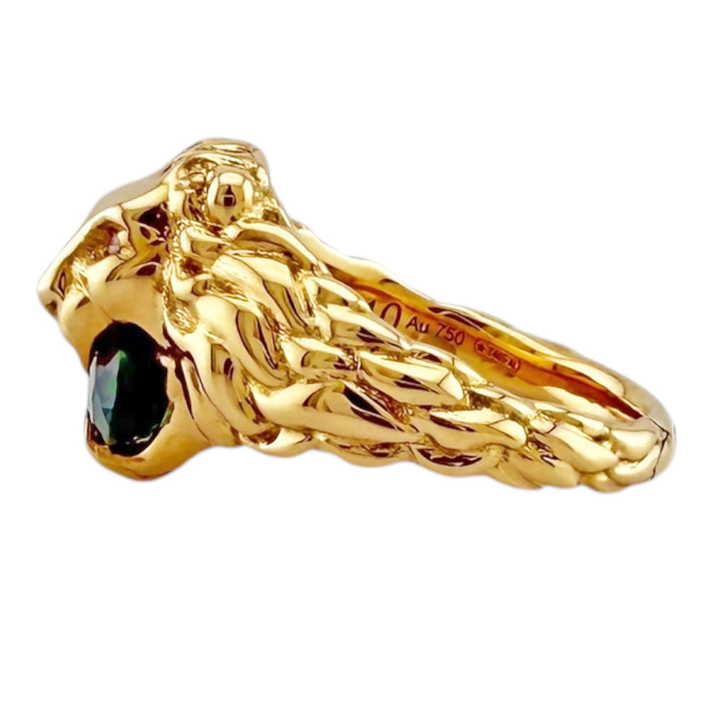 GUCCI グッチ ライオンヘッド リング 指輪 10号 18金 K18イエロー