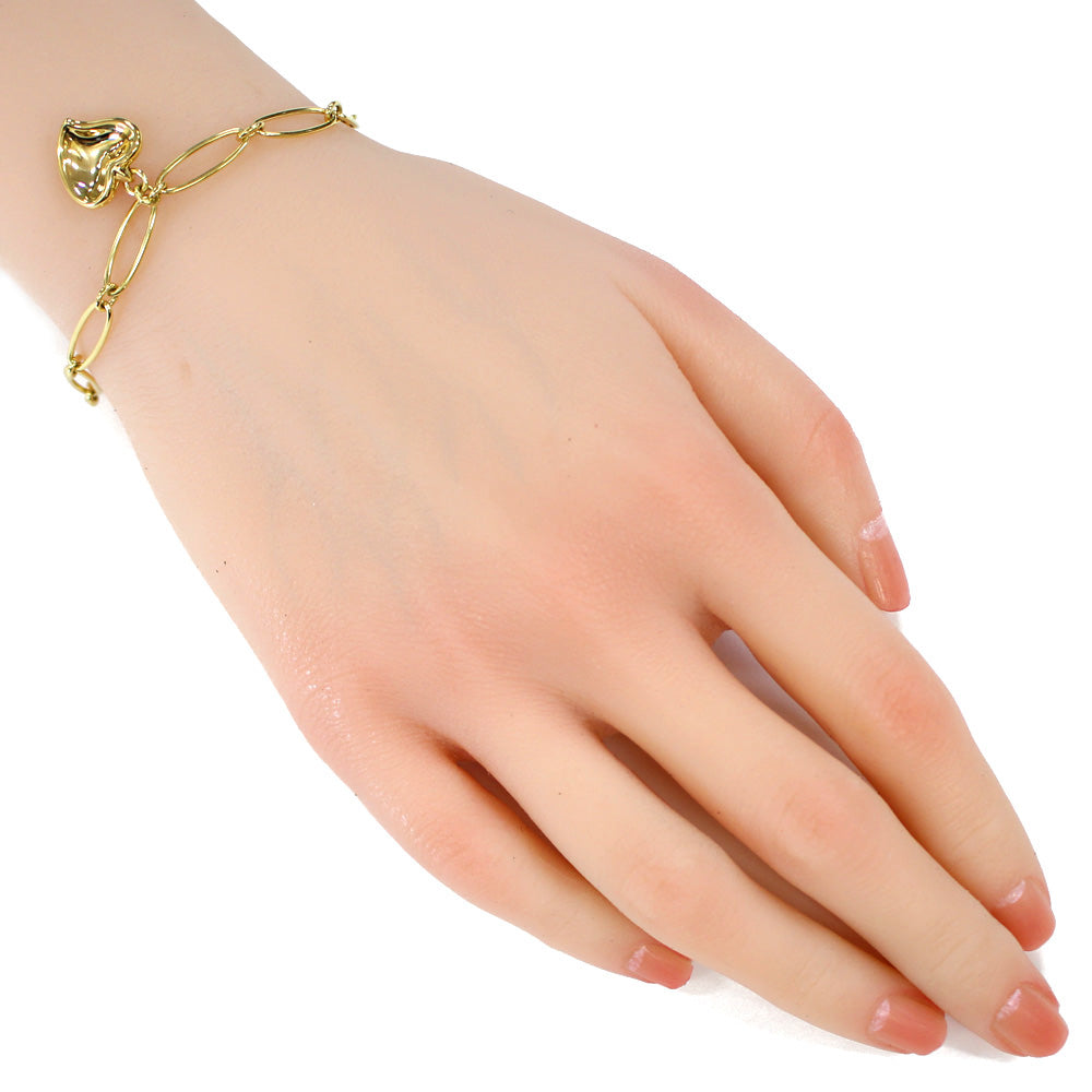 ティファニー フルハート オーバルリンク チェーン ブレスレット 18金