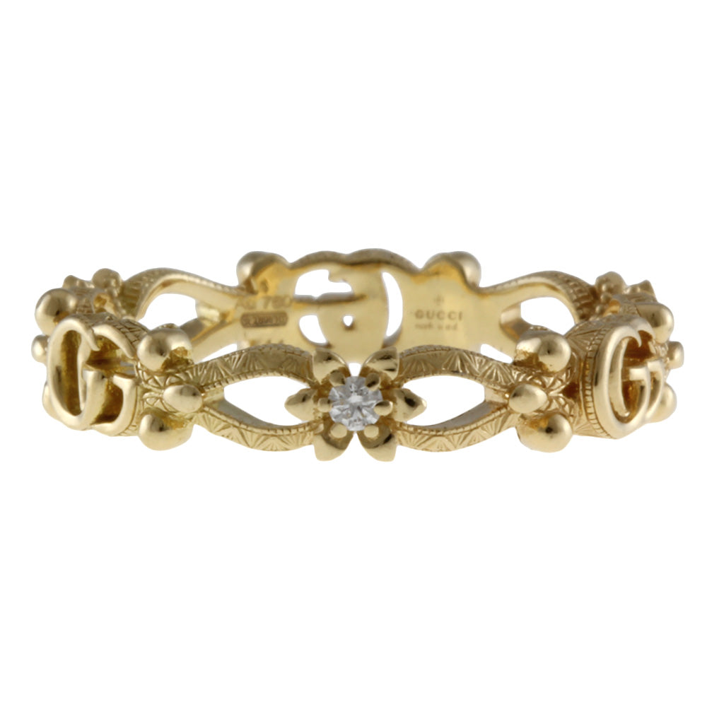 GUCCI グッチ フローラ リング 指輪 13号 18金 K18イエローゴールド