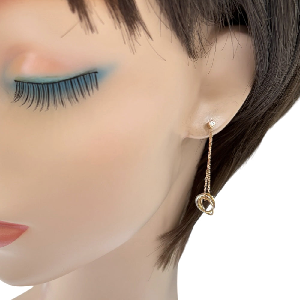 CARTIER カルティエ スウィート トリニティ ピアス 18金 K18イエロー