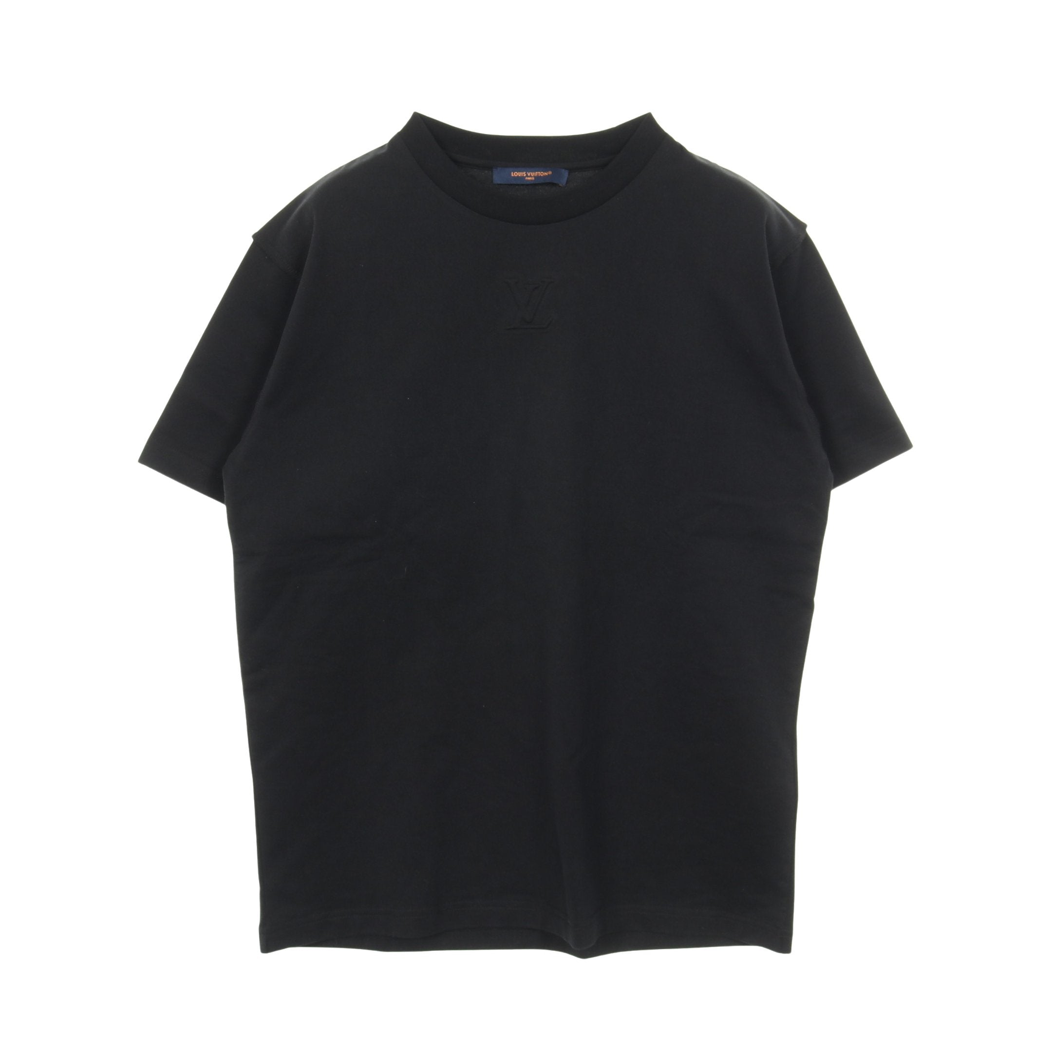 エンボスLVロゴ インサイドアウト Tシャツ クルーネック 半袖 コットン