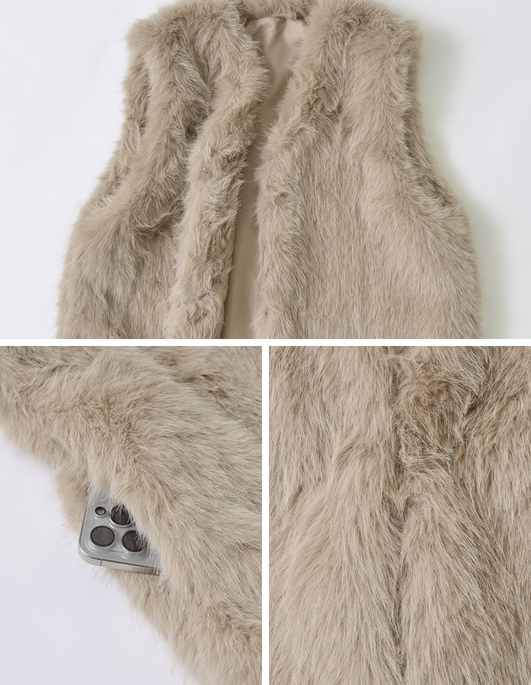 ミドルフェイクファーベスト - ジャケット/アウター通販 | 人気