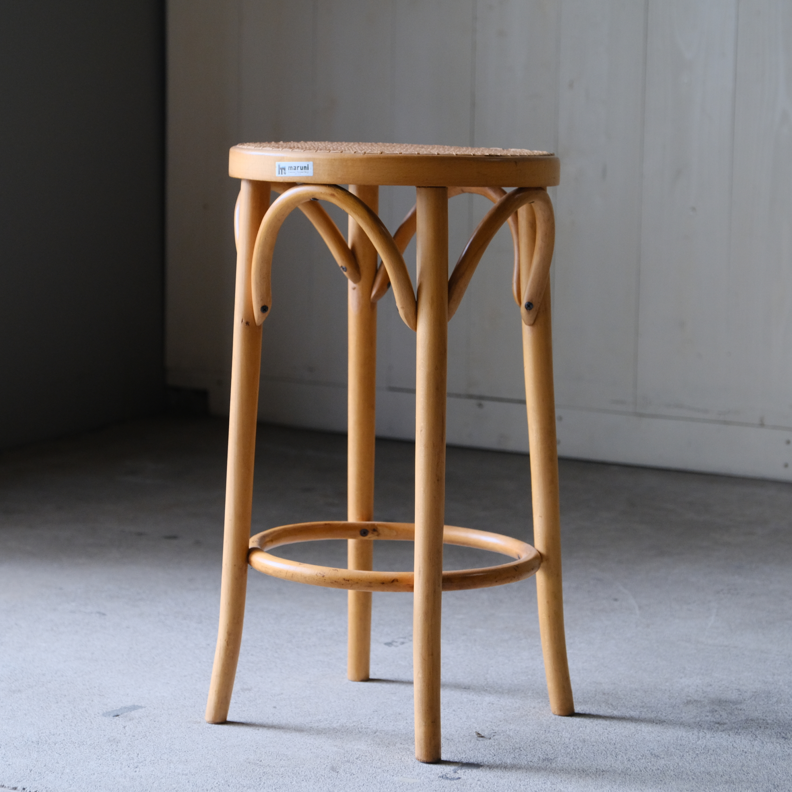 1615 マルニ木工 ラタン ハイスツール ③ | REFACTORY antiques
