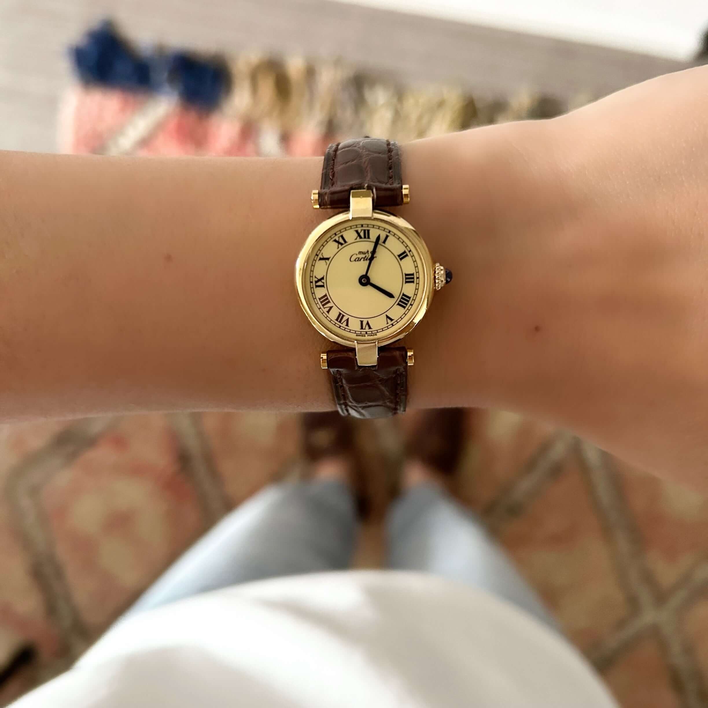 Cartier】カルティエマストヴァンドーム SMアイボリーローマ永久保証書付き