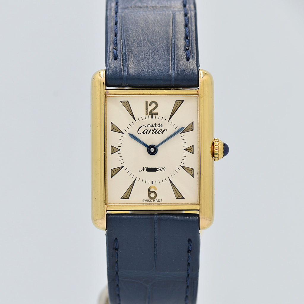 Cartier】カルティエ マストタンクLM 500本限定 純正Dバックル付き