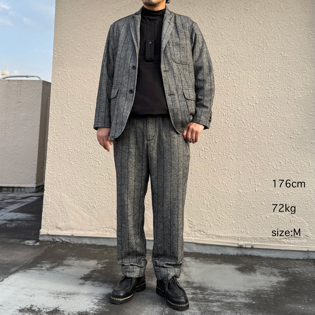 ENGINEERED GARMENTS : Andover Pant-Wool Striped HB (Dk.Grey