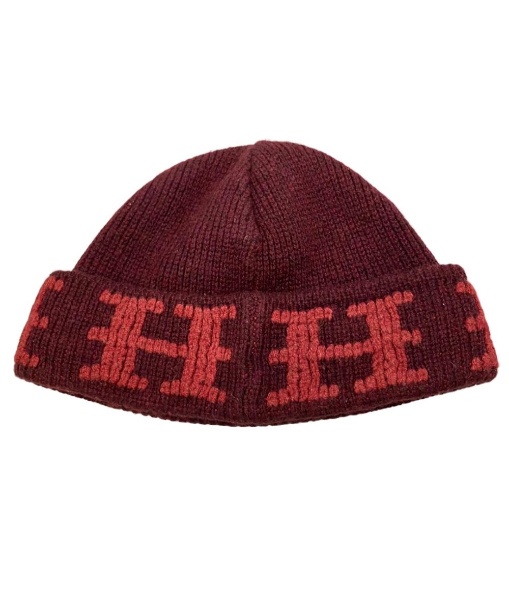 HERMES ニット帽 マルジェラ期 Hロゴ カシミヤ100% レディース メンズ