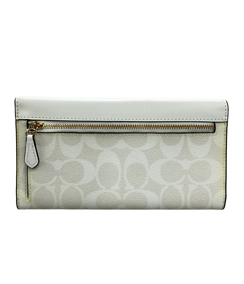 COACH 三つ折り長財布 PVC レザー シグネチャー 88024 レディース