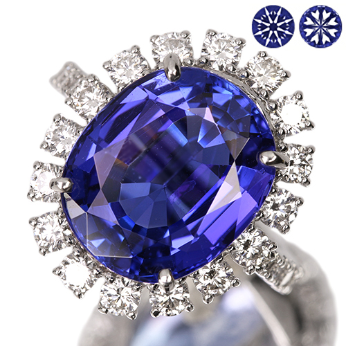 タンザナイト 10ct ハートアンドキューピッドダイヤモンド(H&C) 1.4ct