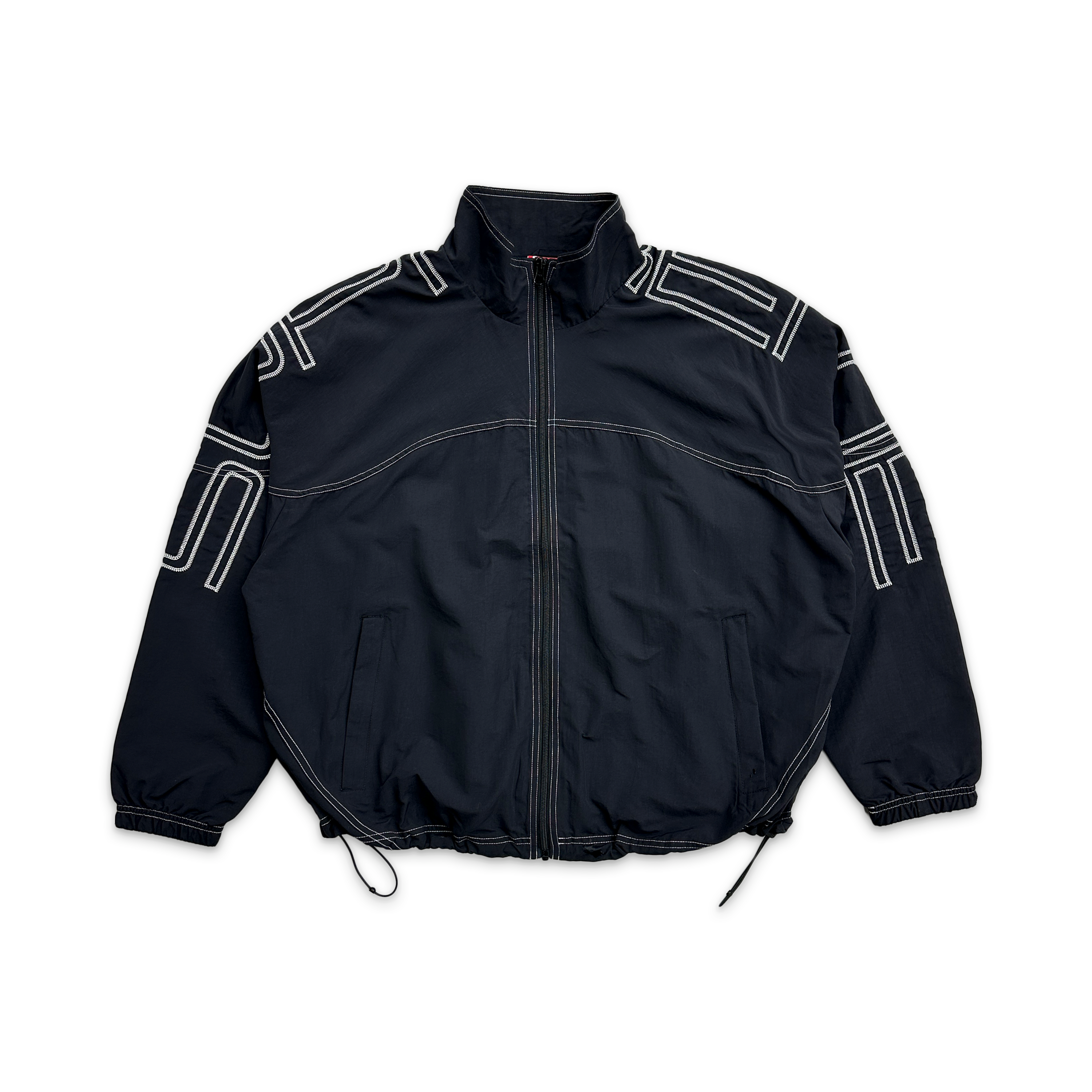 Embroidered Spellout Track Jacket 