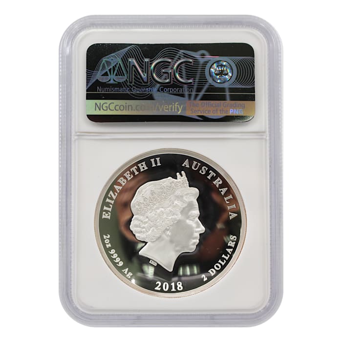2018 2oz Australia Dragon and Tiger 9999 Silver High Relief Coin