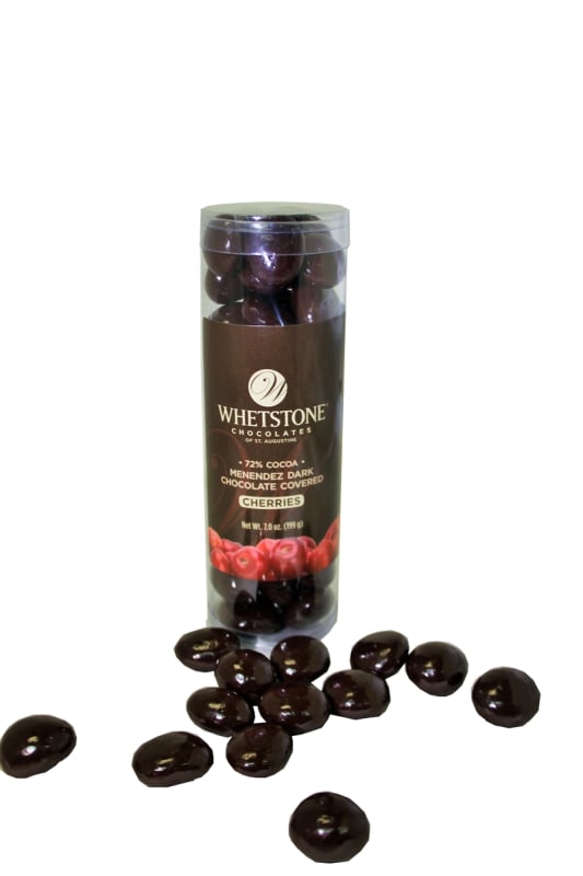 Cherries Covered In Menendez Dark Chocolate 7.5oz (72% cocoa)