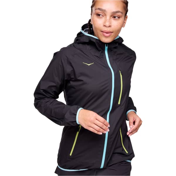HOKA ONE ONE TECSKY WATERPROOF JACKET W BLACK - Running jacket