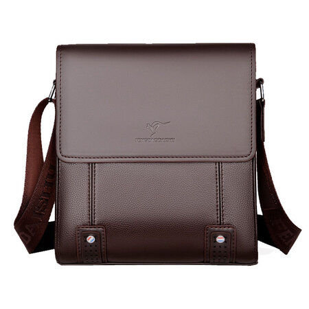 Whatna 厚手 レザー ショルダーバッグ メンズ メッセンジャーバッグ 革