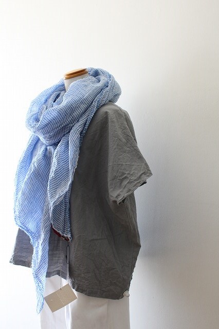 ダニエラグレジスの定番型リネンストライプストールが入荷しました