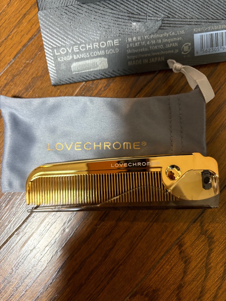 LOVECHROME（ラブクロム） ヘアブラシ K24GPバングスコーム ゴールド