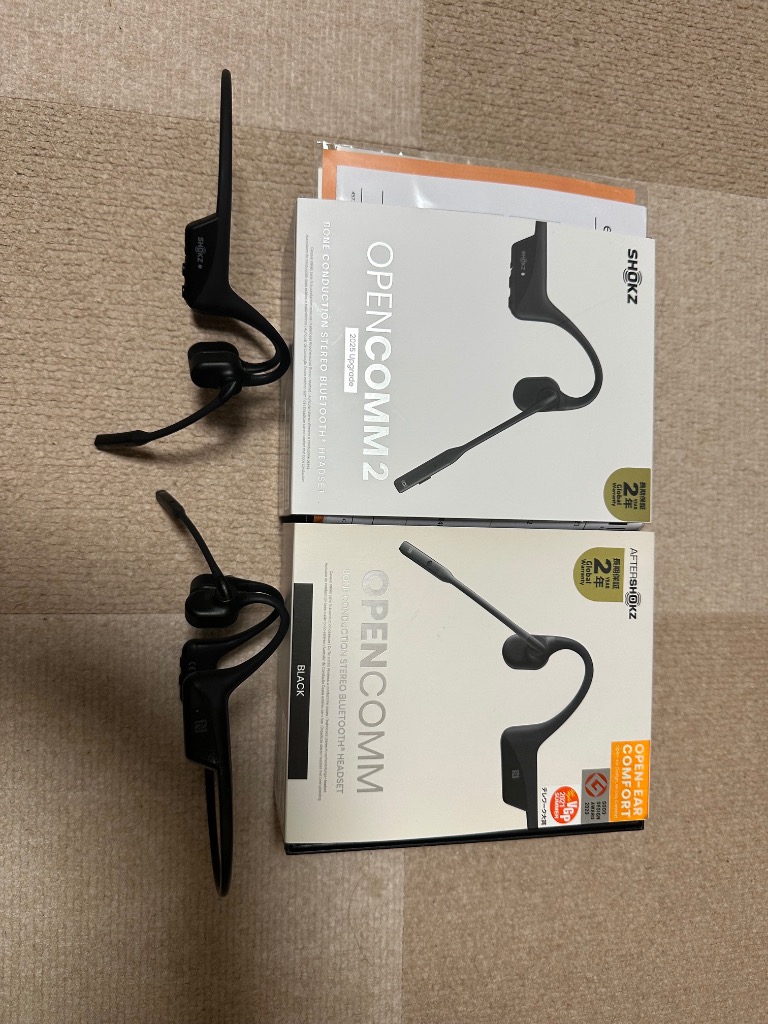 Shokz OpenComm 2 2025 Upgrade ショックス 骨伝導イヤホン 耳を塞が
