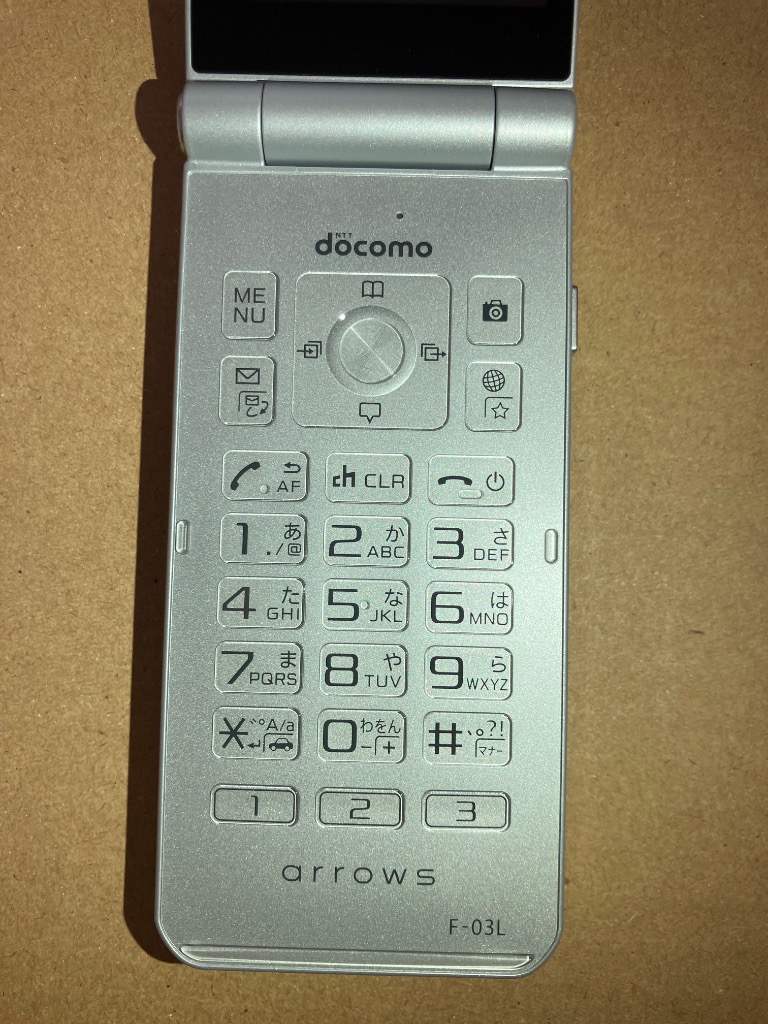 富士通（FUJITSU） F-03L arrows ケータイ シルバー SIMフリー 中古