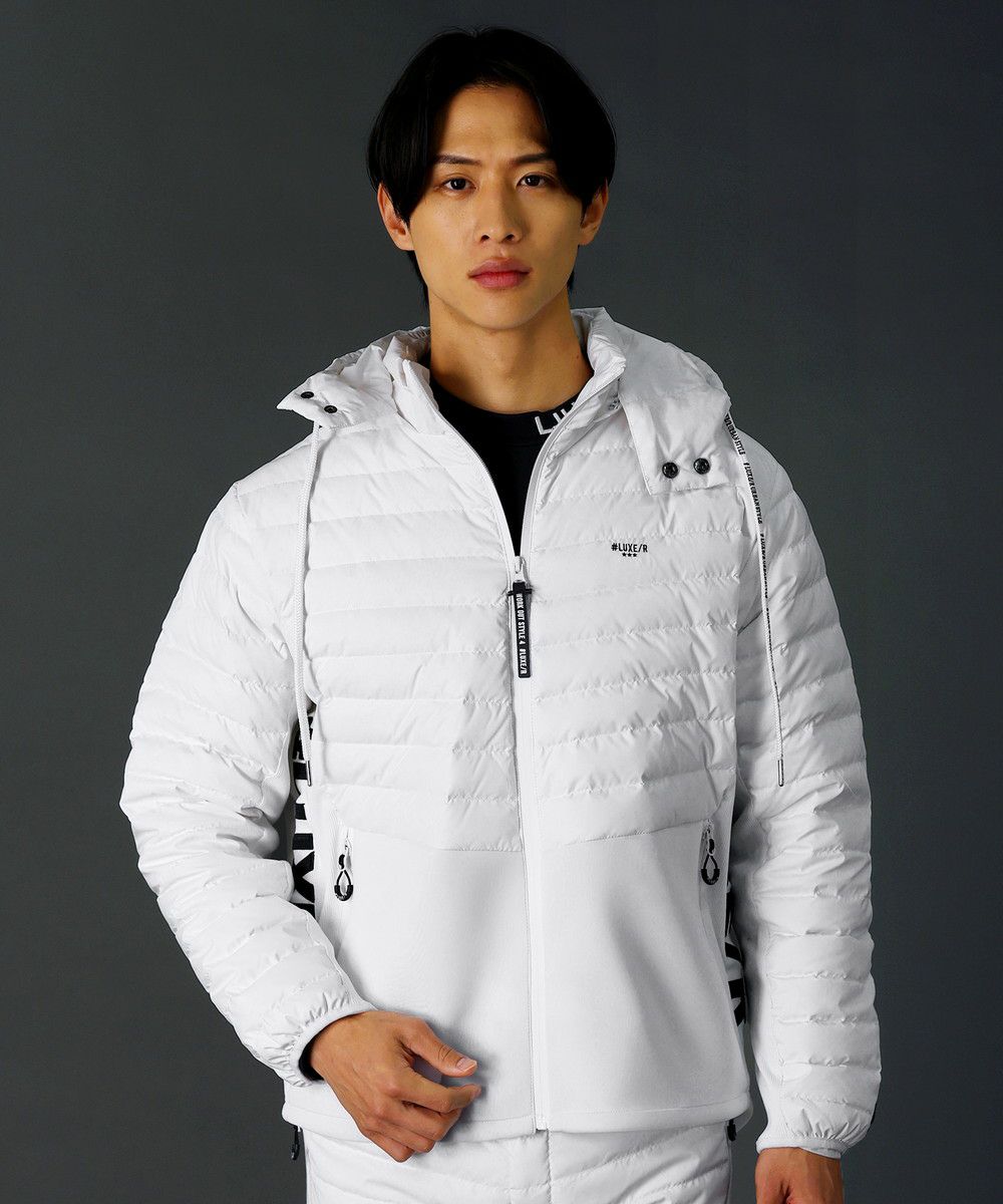 高密度タフタフード脱着可能止水ジップダウンジャケット | REZES