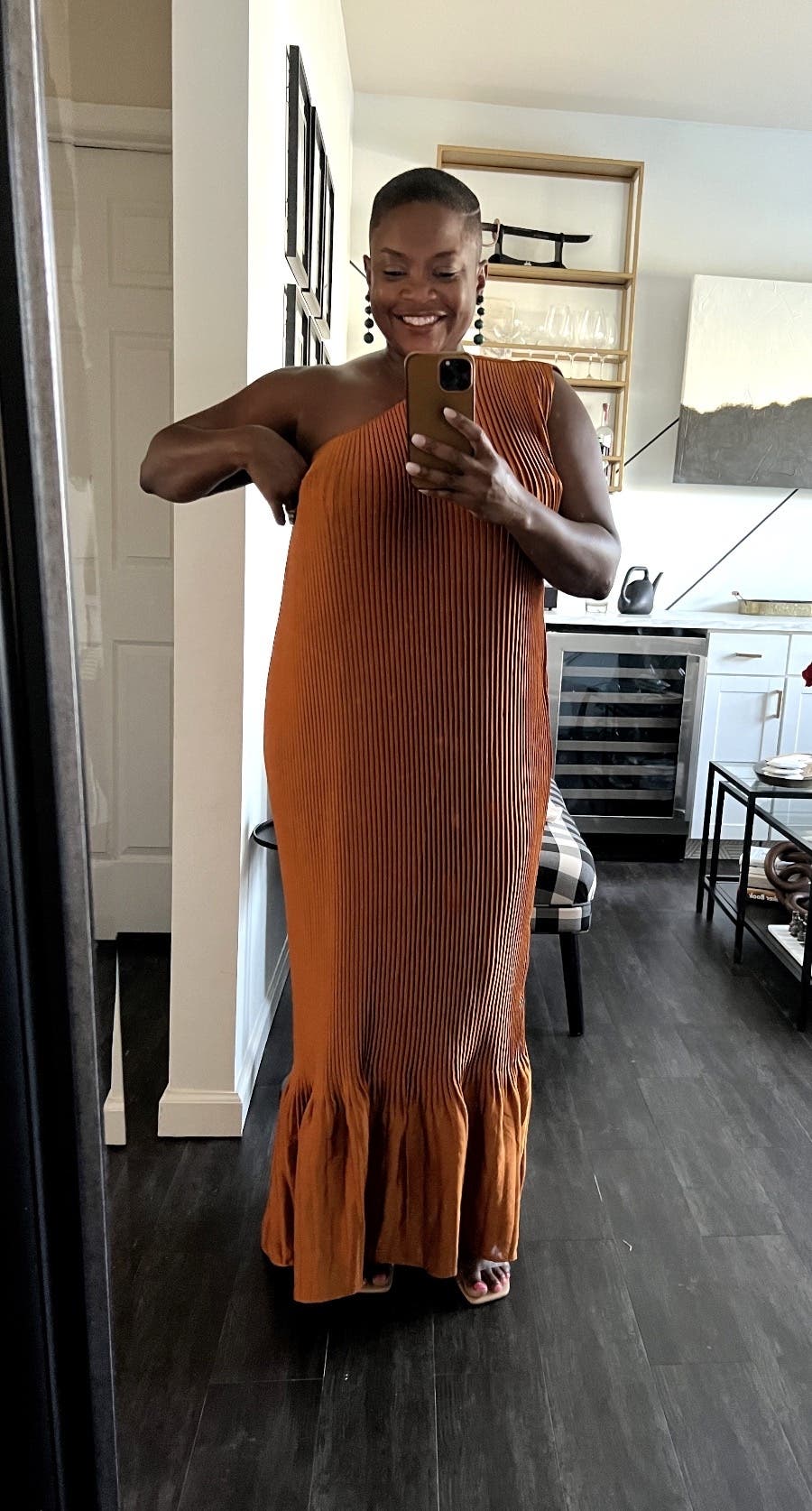 One Shoulder Pleated Dress by TOME x RTR | Rent the Runway