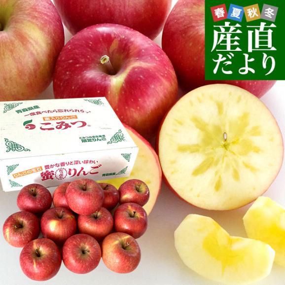 青森県から産地直送 JA津軽みらい 蜜入りりんご「こみつ」 秀A品 約2