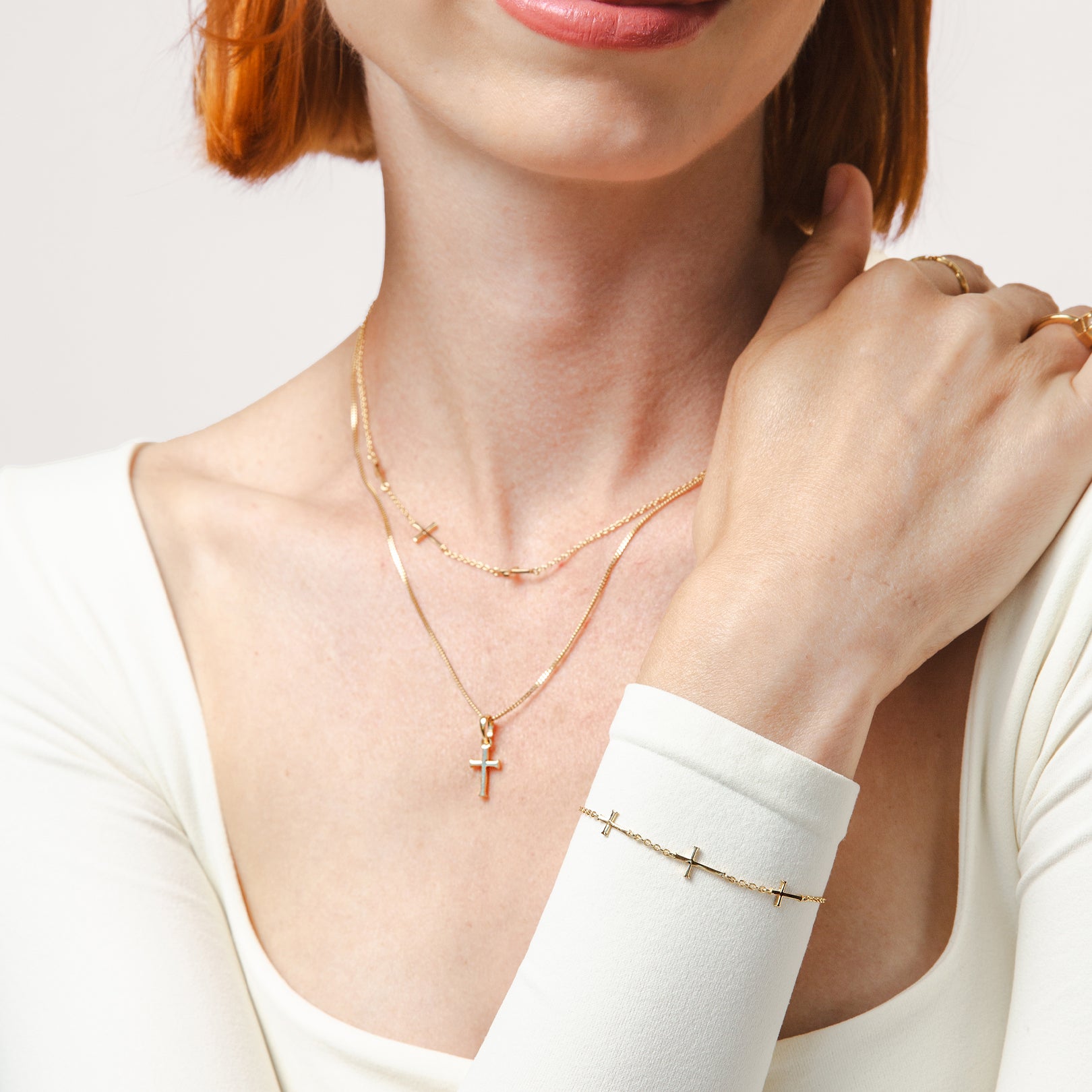 Small Cross Pendant Necklace – Rizen Jewelry