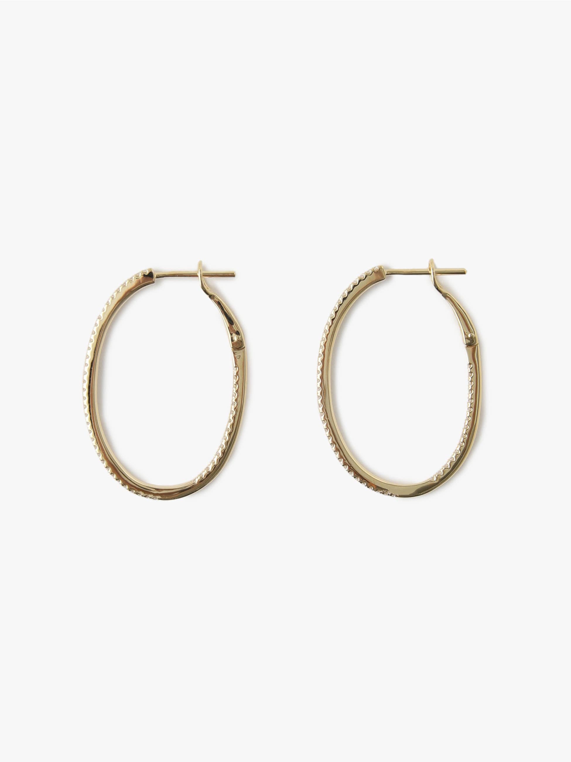 インフィニット オーバルフープピアス｜BETTINA JAVAHERI(ベッティーナ