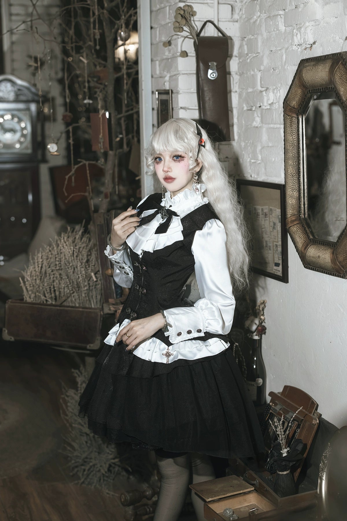 Bloodline Baron 蜘蛛の巣スカート3点セット – ロリータファッション
