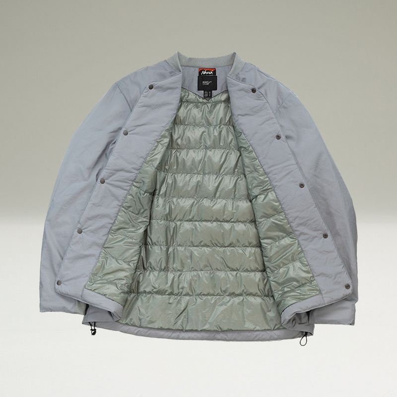 NANGA×ROOT CO. NO COLLAR SOFT DOWN CARDIGAN | ROOT CO. Designed in